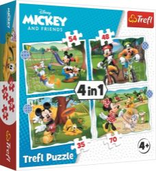 Trefl Puzzle Mickey Mouse: Krásný den 4v1 (35,48,54,70 dílků) Trefl Puzzle Mickey Mouse: Krásný den 4v1 (35,48,54,70 dílků)
