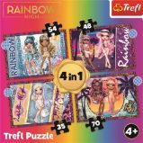 Trefl Puzzle Rainbow High: Módní panenky 4v1 (35,48,54,70 dílků) Trefl Puzzle Rainbow High: Módní panenky 4v1 (35,48,54,70 dílků)