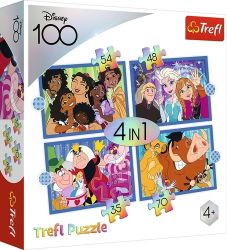Trefl Puzzle Disney 100 let: Disneyho veselý svět 4v1 (35,48,54,70 dílků) - Dětské puzzle Trefl Puzzle Disney 100 let: Disneyho veselý svět 4v1 (35,48,54,70 dílků)