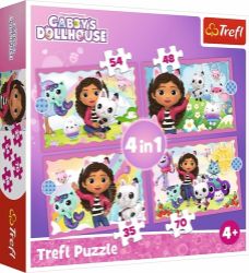 Puzzle Gábinin kouzelný domek 4v1 (35,48,54,70 dílků)