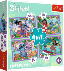 Puzzle Lilo & Stitch: Bláznivý den 4v1 (35,48,54,70 dílků) - Puzzle Puzzle Lilo&Stitch Bláznivý den 4v1 (35,48,54,70 dílků)