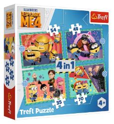 Puzzle Já, padouch 4: Šílení Mimoni 4v1 (35, 48, 54, 70 dílků) - Puzzle Puzzle Já, padouch 4: Šílení Mimoni 4v1 (35, 48, 54, 70 dílků)