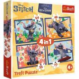 Puzzle Lilo & Stitch: Prázdniny na Havaji 4v1 (35,48,54,70 dílků)