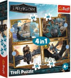 Puzzle Jak vycvičit draka: Dračí dny 4v1 (35,48,54,70 dílků) Puzzle Jak vycvičit draka: Dračí dny 4v1 (35,48,54,70 dílků)