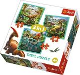 Trefl Puzzle Neobyčejný svět dinosaurů 3v1 (20,36,50 dílků) - Dětské puzzle Trefl Puzzle Neobyčejný svět dinosaurů 3v1 (20,36,50 dílků)