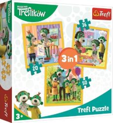 Trefl Puzzle Treflíci - Být spolu je fajn 3v1 (20,36,50 dílků) - Dětské puzzle Trefl Puzzle Treflíci - Být spolu je fajn 3v1 (20,36,50 dílků)