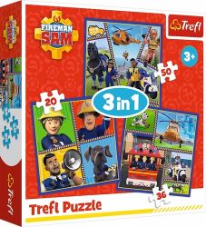 Puzzle Požárník Sam: Samův den 3v1 (20,36,50 dílků) - Puzzle Puzzle Požárník Sam: Samův den 3v1 (20,36,50 dílků)