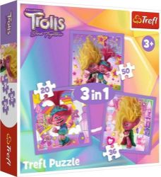 Puzzle Trollové 3: Seznamte se s Trollíky 3v1 (20,36,50 dílků) - Puzzle Puzzle Trollové 3: Seznamte se s Trollíky 3v1 (20,36,50 dílků)