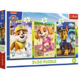 Puzzle Tlapková patrola: Naši pejsci 3x50 dílků Puzzle Tlapková patrola: Naši pejsci 3x50 dílků