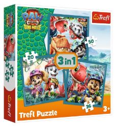 Puzzle Tlapková patrola: Dinosauří film 3v1 (20,36,50 dílků) - Dětské puzzle Puzzle Tlapková patrola: Dinosauří film 3v1 (20,36,50 dílků)