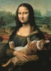 Trefl Puzzle Mona Lisa s kočkou / 500 dílků - Puzzle pro dospělé Trefl Puzzle Mona Lisa s kočkou / 500 dílků