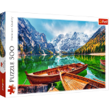 Puzzle Jezero Braies, Itálie 500 dílků - Puzzle Puzzle Jezero Braies Itálie 500 dílků