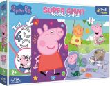 Trefl Puzzle Super giant Prasátko Peppa 15 dílků - oboustranné Trefl Puzzle Super giant Prasátko Peppa 15 dílků - oboustranné