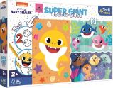 Trefl Puzzle Super giant Baby Shark 15 dílků - oboustranné - Puzzle pro nejmenší Trefl Puzzle Super giant Baby Shark 15 dílků - oboustranné