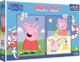 Trefl Puzzle Baby maxi Prasátko Peppa Dobrý den 2x10 dílků - oboustranné Trefl Puzzle Baby maxi Prasátko Peppa Dobrý den 2x10 dílků - oboustranné