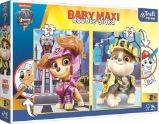 Trefl Puzzle Baby maxi Tlapková patrola Sky a Rubble 2x10 dílků - oboustranné - Puzzle pro nejmenší Trefl Puzzle Baby maxi Tlapková patrola Sky a Rubble 2x10 dílků - oboustranné
