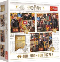Trefl Puzzle Harry Potter: Ron, Hermiona a Harry 400 + 500 + 600 dílků Trefl Puzzle Harry Potter: Ron, Hermiona a Harry 400 + 500 + 600 dílků