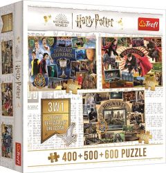 Trefl Puzzle Harry Potter: Turnaj tří kouzelníků, Famfrpál a Bradavice 400 + 500 + 600 díl