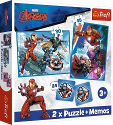 Trefl Puzzle Avengers: Hrdinové v akci / 30+48 dílků+pexeso Trefl Puzzle Avengers: Hrdinové v akci / 30+48 dílků+pexeso