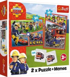 Trefl Puzzle Požárník Sam / 30+48 dílků+pexeso