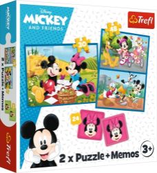 Trefl Puzzle Mickey a přátelé / 30+48 dílků+pexeso - Dětské puzzle Trefl Puzzle Mickey a přátelé / 30+48 dílků+pexeso