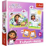 Sada 3v1 Gábinin kouzelný domek (2x puzzle + pexeso)