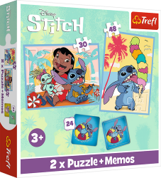 Sada 3v1 Lilo & Stitch: Šťastný den (2x puzzle + pexeso) - Puzzle Sada 3v1 Lilo&Stitch Šťastný den (2x puzzle + pexeso)
