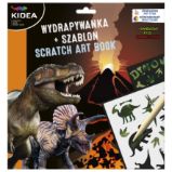Kidea škrábací obrázek se šablonami B - Kreativní sady a materiály Škrábací obrázek se šalbonami Kidea Dinosauři