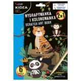 Kidea škrábací obrázek + omalovánky 2v1 Zvířátka Kidea škrábací obrázek + omalovánky 2v1 Zvířátka