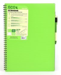 Kroužkový sešit Eco Pen A4, 80l, zelený Kroužkový sešit Eco Pen A4, 80l, zelený