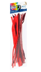 Drát plyšový KW 30cm červený mix 20ks 170-2612 Drát plyšový KW 30cm červený mix 20ks 170-2612