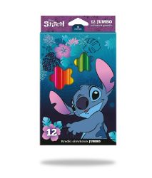 Colorino pastelky trojhranné JUMBO Stitch, 12 barev