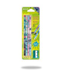 Colorino sada tužek Stitch HB s barevnou pryží, blistr 4 ks - Gumy a pryže do školy Colorino sada tužek Stitch HB s barevnou pryží, blistr 4 ks