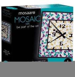 MOSAARO Sada na výrobu mozaiky - Hodiny čtvercové MOSAARO Sada na výrobu mozaiky - Hodiny čtvercové
