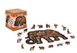 Wooden City Puzzle Slon 245 dílků, dřevěné - Puzzle pro nejmenší Wooden City Puzzle Slon 245 dílků, dřevěné