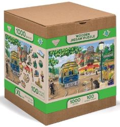 Wooden City Puzzle Victorian Street 1010 dílků, dřevěné - Puzzle pro nejmenší Wooden City Puzzle Victorian Street 1010 dílků, dřevěné