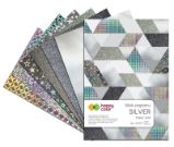 Blok se stříbrnými papíry 150-230 g - Papíry a čtvrtky Blok se stříbrnými papíry 150-230 g