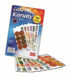České koruny - peníze do hry na kartě