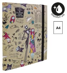 Školní box s gumičkou, Tim Burton 2, A4, šedé Školní box s gumičkou, Tim Burton 2, A4, šedé
