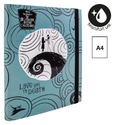 Školní box s gumičkou, Tim Burton 3, A4, šedo-modré - Školní desky a boxy Školní box s gumičkou, Tim Burton 3, A4, šedo-modré