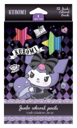 Pastelky trojhranné Jumbo Kuromi 12 barev - Pastelky Pastelky trojhranné Jumbo Kuromi 12 barev