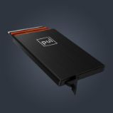 Pouzdro na karty Zen RFID, černý kartáčovaný hliník Pouzdro na karty Zen RFID, černý kartáčovaný hliník