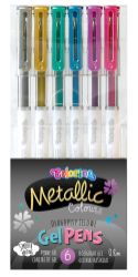 Colorino gelové rollery metalické 6 barev - Bombičková pera Colorino gelové pero 6ks metal