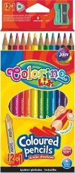 Colorino Pastelky trojhranné s ořezávátkem 12 barev - Štětce, pastelky, fixy Colorino Pastelky trojhranné s ořezávátkem 12 barev