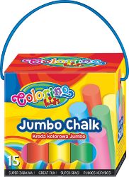 Colorino Chodníkové křídy Jumbo v boxu 8 barev - Křídy Colorino Chodníkové křídy Jumbo v boxu 8 barev