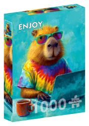 Puzzle Cool kapybara 1000 dílků - Puzzle Puzzle Cool kapybara 1000 dílků