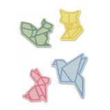 SIZZIX Thinlits vyřezávací kovové šablony - origami zvířata 8 ks SIZZIX Thinlits vyřezávací kovové šablony - origami zvířata 8 ks