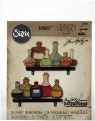 SIZZIX Thinlits vyřezávací kovové šablony - lahve 28 ks - Výtvarné potřeby SIZZIX Thinlits vyřezávací kovové šablony - lahve 28 ks