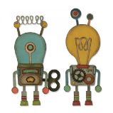 SIZZIX Thinlits vyřezávací kovové šablony - roboti 14 ks SIZZIX Thinlits vyřezávací kovové šablony - roboti 14 ks