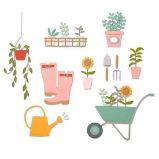 SIZZIX Thinlits vyřezávací kovové šablony - Zahradní nářadí 23 ks - Výtvarné potřeby SIZZIX Thinlits vyřezávací kovové šablony - Zahradní nářadí 23 ks